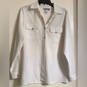 Pendleton VINTAGE Long Sleeve White Blouse Button Down Shirt Women 6